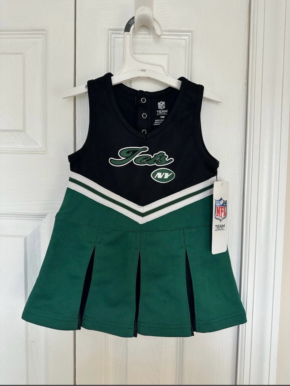 NFL Kids Jets Green & Black Cheer Dress